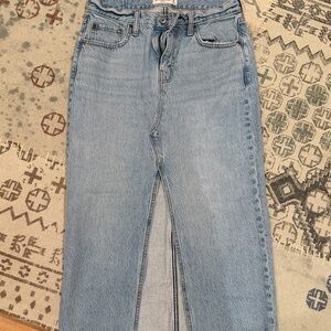 Abercrombie & Fitch Light Blue Denim Maxi Skirt